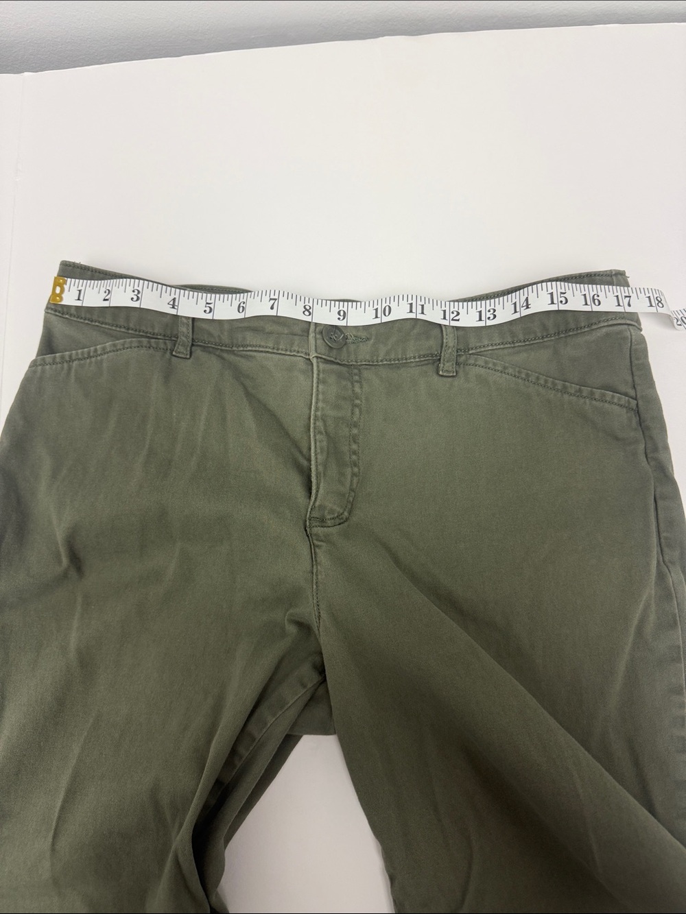 Alfred Dunner Green Leaf Print Button-Front Women’s Top and Capri Pant Set - Picture 6 of 7